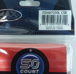 Max Protection Standard Card NEO Sleeves RED Design (50 Count) 7050LCSR - Image 4