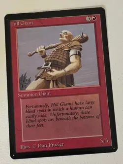 Magic the Gathering MTG Beta Hill Giant LP (Beta Bob) - Image 1