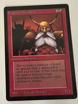 Magic the Gathering MTG Beta Dwarven Warriors LP+ (Beta Bob) - Image 1