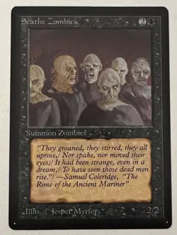 Magic the Gathering MTG Beta Scathe Zombie LP- (Beta Bob) - Image 1
