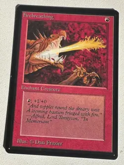 Magic the Gathering MTG Beta Firebreathing NM- (Beta Bob) - Image 1