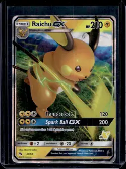 2019 Pokemon SM Hidden Fates Raichu GX Holo #20/68 - Image 1