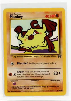 Pokemon Team Rocket #61/82 Mankey F1 - Image 1