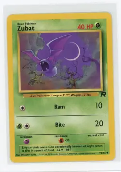 Pokemon Team Rocket #70/82 Zubat F1 - Image 1