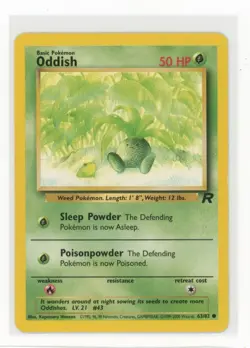 Pokemon Team Rocket #63/82 Oddish F1 - Image 1