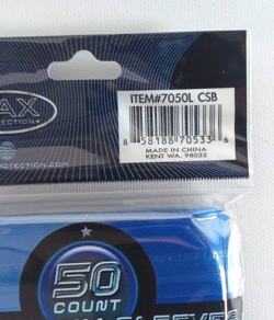 Max Protection Standard Card NEO Sleeves BLUE CHROME (50 Count) 7050LCSB - Image 4