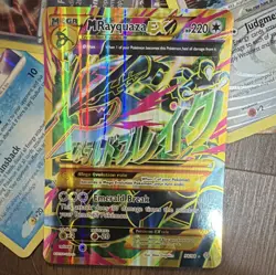 Pokemon TCG M Rayquaza EX Full Art Holo Ultra Rare 98/98 Ancient Origins 2015 - Image 1