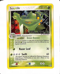 SCEPTILE REVERSE HOLO STAMP 10/106 EX EMERALD POKEMON ENGLISH - Image 1