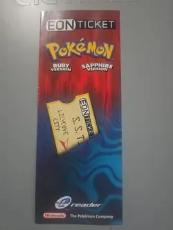 Pokemon Eon Ticket Promo E-Reader E Card Ruby & Sapphire GBA 2003 - Image 1