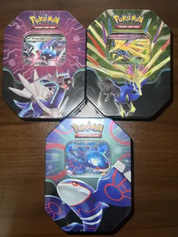 Pokemon TCG Azure Legends Tins Complete Art Set SEALED MINT 12 Booster Packs - Image 1