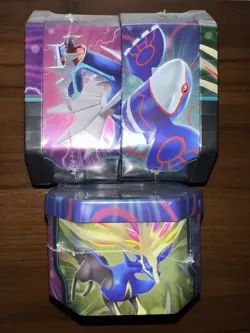 Pokemon TCG Azure Legends Tins Complete Art Set SEALED MINT 12 Booster Packs - Image 2