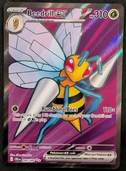 Beedrill ex 98/86 Full Art Double Ultra Rare Pokemon Chaos Rising ME04 NM - Image 1