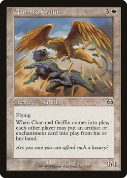 MTG Mercadian Masques --- CHARMED GRIFFIN --- Uncommon! NM! Magic Gathering! - Image 1