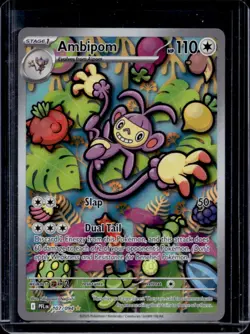 2025 Pokemon Phantasmal Flames Ambipom Illustration Rare #107/094 - Image 1