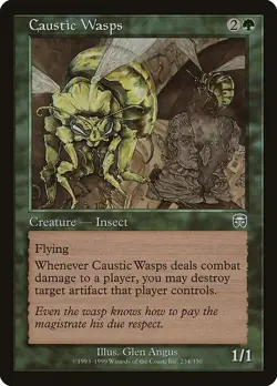MTG Mercadian Masques --- CAUSTIC WASPS --- Uncommon! NM! Magic the Gathering! - Image 1