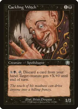 MTG Mercadian Masques --- CACKLING WITCH --- Uncommon! NM! Magic the Gathering! - Image 1