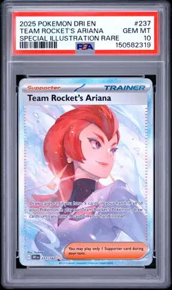 2025 POKEMON DRI SPECIAL ILLUSTRATION RARE #237 TEAM ROCKET'S ARIANA PSA 10 - Image 1