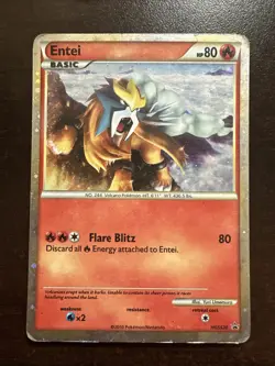 Entei HGSS20 HP Pokemon TCG Heart Gold Soul Silver Black Star Promo Holo - Image 1
