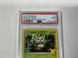 2021 POKEMON MCDONALD'S COLL #7 ROWLET-HOLO PSA 9 - Image 4