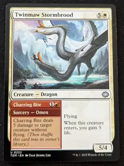MTG - Twinmaw Stormbrood - Tarkir: Dragonstorm - Pack Fresh!! - Image 1