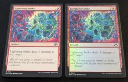 x2 MTG - Lightning Strike 1 FOIL - Aetherdrift - Pack Fresh!! - Image 1