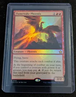 MTG - Flamewake Phoenix FOIL - Foundations - Pack Fresh!! - Image 2