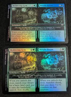 x2 MTG - Moldering Gym Weight Room FOIL - Duskmourn: House of Horror - Image 1