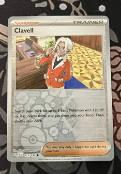 Reverse Holo Clavell 177/193 Paldea Evolved Pokemon LP - Image 1