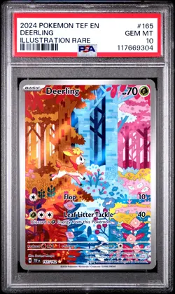 2024 POKEMON TEF EN-TEMPORAL FORCES ILLUSTRATION RARE #165 DEERLING PSA 10 - Image 1