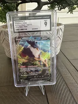 Pokemon Honchkrow V Holo #162 Ultra Rare Brilliant Stars 2022 - CGC 9 Mint - Image 1
