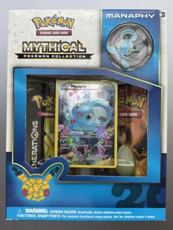 Pokemon Mythical Collection Pin Box 20th Anniversary- Manaphy - Factory Sealed - Image 1