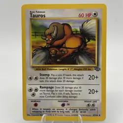 Tauros 47/64 Jungle Regular Pokemon Unlimited Edition LP - Image 1