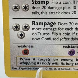 Tauros 47/64 Jungle Regular Pokemon Unlimited Edition LP - Image 4