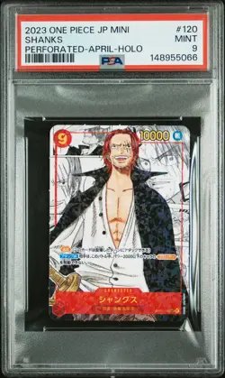 2023 ONE PIECE JAPANESE SAIKYO JUMP MINI PROMOS #120 SHANKS PSA 9 - Image 1