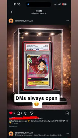 2024 ONE PIECE CS EVENT PACK SERIALIZED MONKEY D LUFFY 59/1000 PSA 10 - Image 2