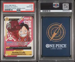 2024 ONE PIECE CS EVENT PACK SERIALIZED MONKEY D LUFFY 59/1000 PSA 10 - Image 4