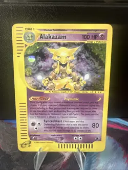 Pokemon Alakazam TCG Expedition Base Set Holo Card 1/165 - Image 1