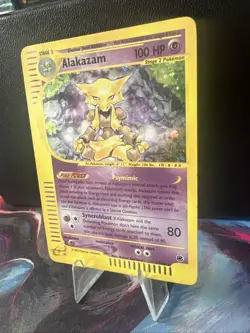 Pokemon Alakazam TCG Expedition Base Set Holo Card 1/165 - Image 2
