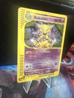 Pokemon Alakazam TCG Expedition Base Set Holo Card 1/165 - Image 3
