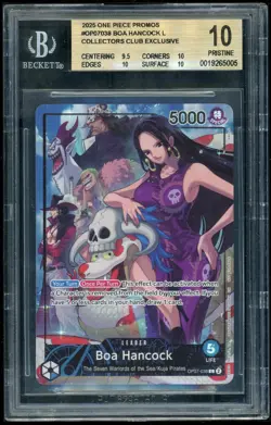 2025 One Piece Card Game Boa Hancock L/(Collectors Club Exclusive) Promos BGS 10 - Image 1