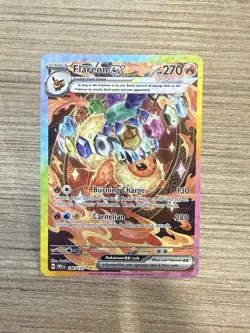 Pokemon TCG Flareon EX Prismatic Evolutions Sir Holo Card 146/131 - Image 1