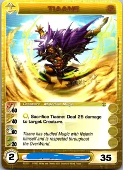 Chaotic TCG Card Tiaane Dawn Of Perim First Edition Rare Creature Lightly Played - Image 1