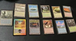 Magic: The Gathering 20 cards Assorted lands and 1 foil land - many sets - Image 1