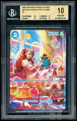 2025 One Piece Card Game Charlotte Pudding SP Royal Blood BGS 10 - Image 1