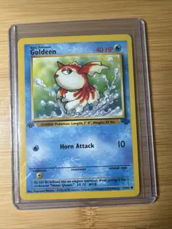 Goldeen 53/64 1st Edition Jungle Set Non-Holo Pokemon Card LP - NM WoTC 1999 - Image 1