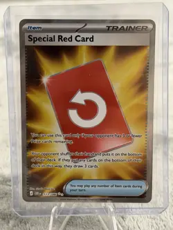Pokemon Chaos Rising Special Red Card Trainer Item 113/086 English NM - Image 1
