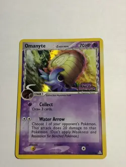 Omanyte Reverse Holo 74/110 Ex Holon Phantoms Stamped Pokemon Card - Image 1