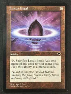 MTG Tempest #294 Lotus Petal HP (Bends) NO RESERVE! - Image 1