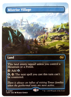 Mistrise Village (Borderless) - Tarkir: Dragonstorm (TDM)- EN - R 0397 - Image 1