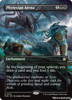 Phyrexian Arena (Borderless) [FDN - 322] - NM TCG MTG - Image 1